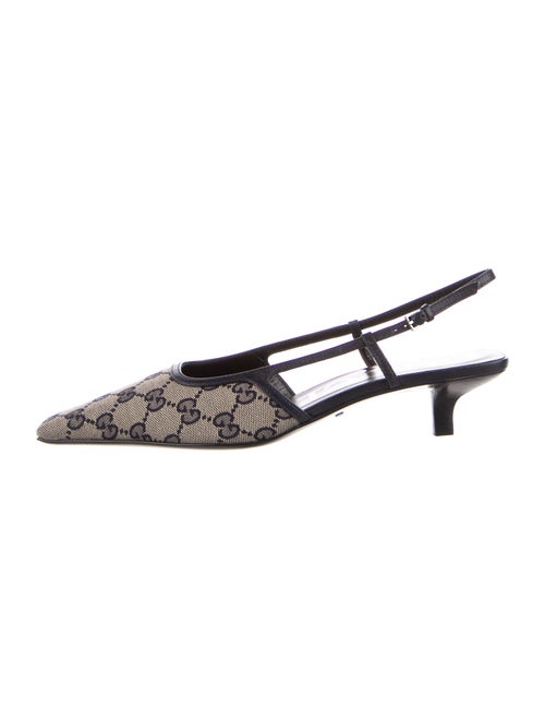 Gucci GG Canvas Canvas Slingback Pumps
