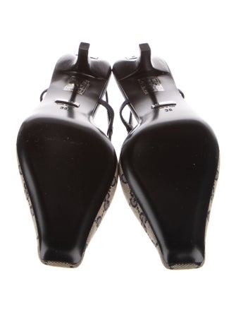 Gucci GG Canvas Canvas Slingback Pumps