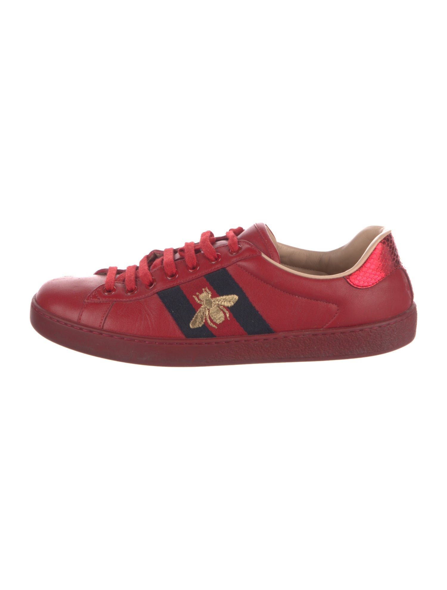 Gucci Sylvie Web Accent Leather Sneakers