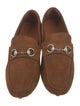 Gucci Horsebit Accent Suede Moccasins