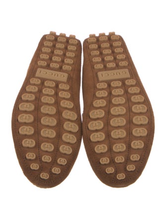 Gucci Horsebit Accent Suede Moccasins