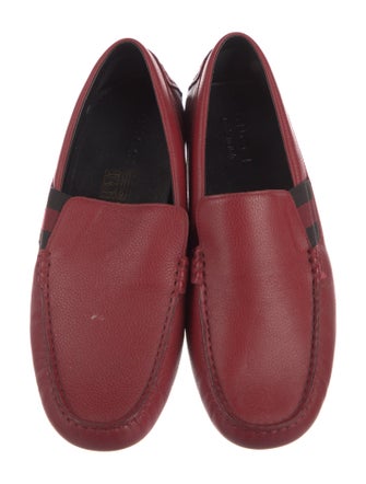 Gucci Sylvie Web Accent Leather Drivers