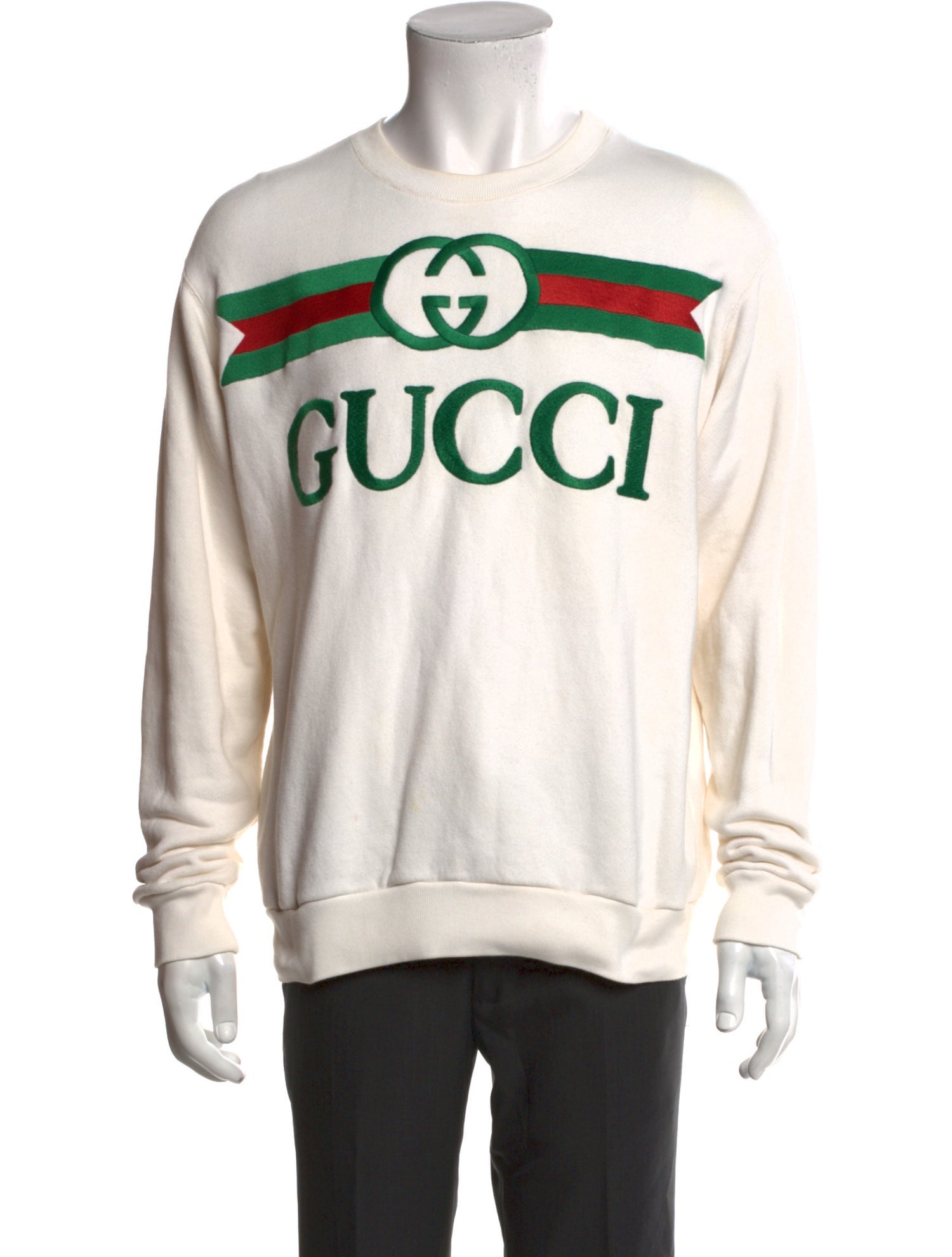 Gucci Web Accent Graphic Print Pullover