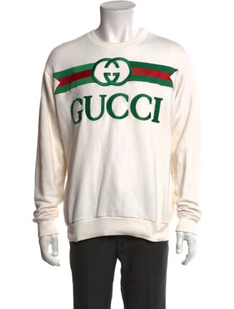 Gucci Web Accent Graphic Print Pullover