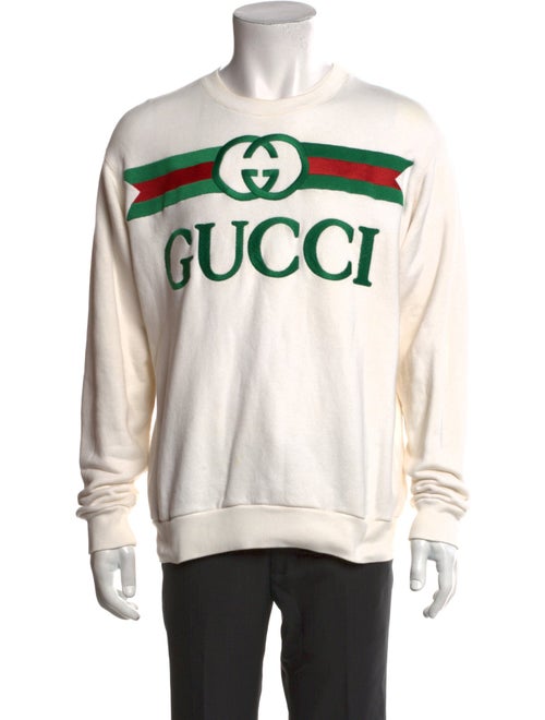 Gucci Web Accent Graphic Print Pullover