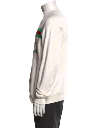 Gucci Web Accent Graphic Print Pullover