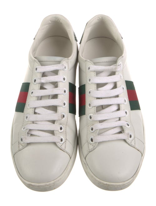 Gucci Web Accent Leather Sneakers