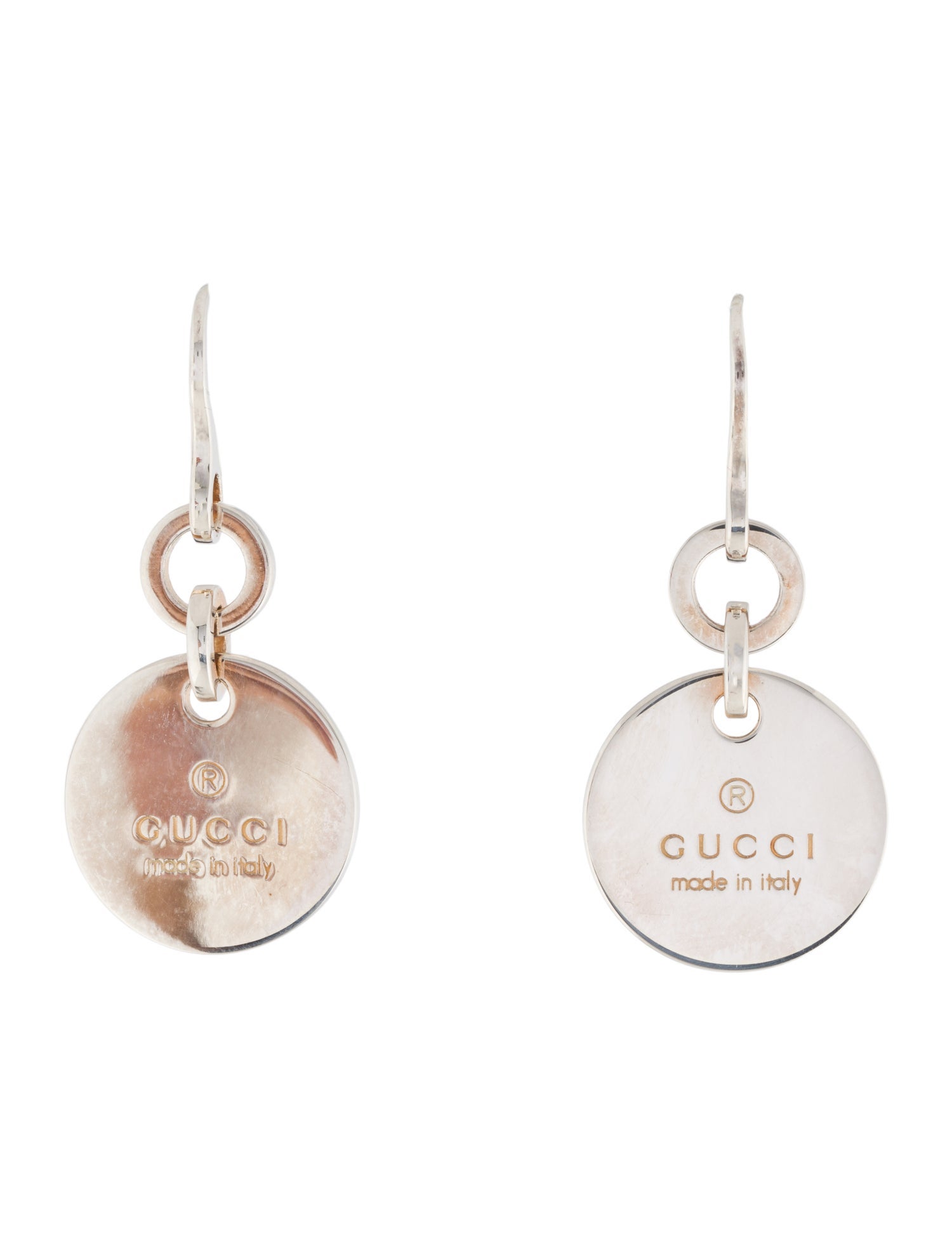 Gucci Trademark Round Drop Earrings