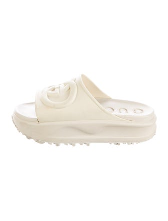 Gucci Interlocking G Logo Rubber Slides