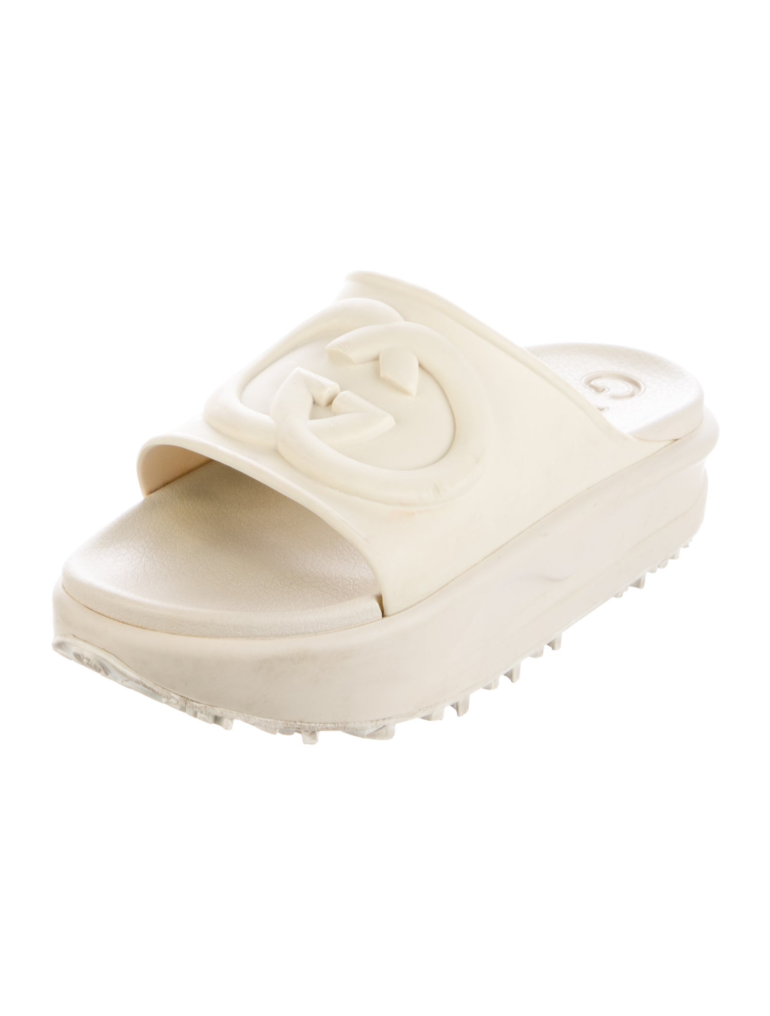 Gucci Interlocking G Logo Rubber Slides