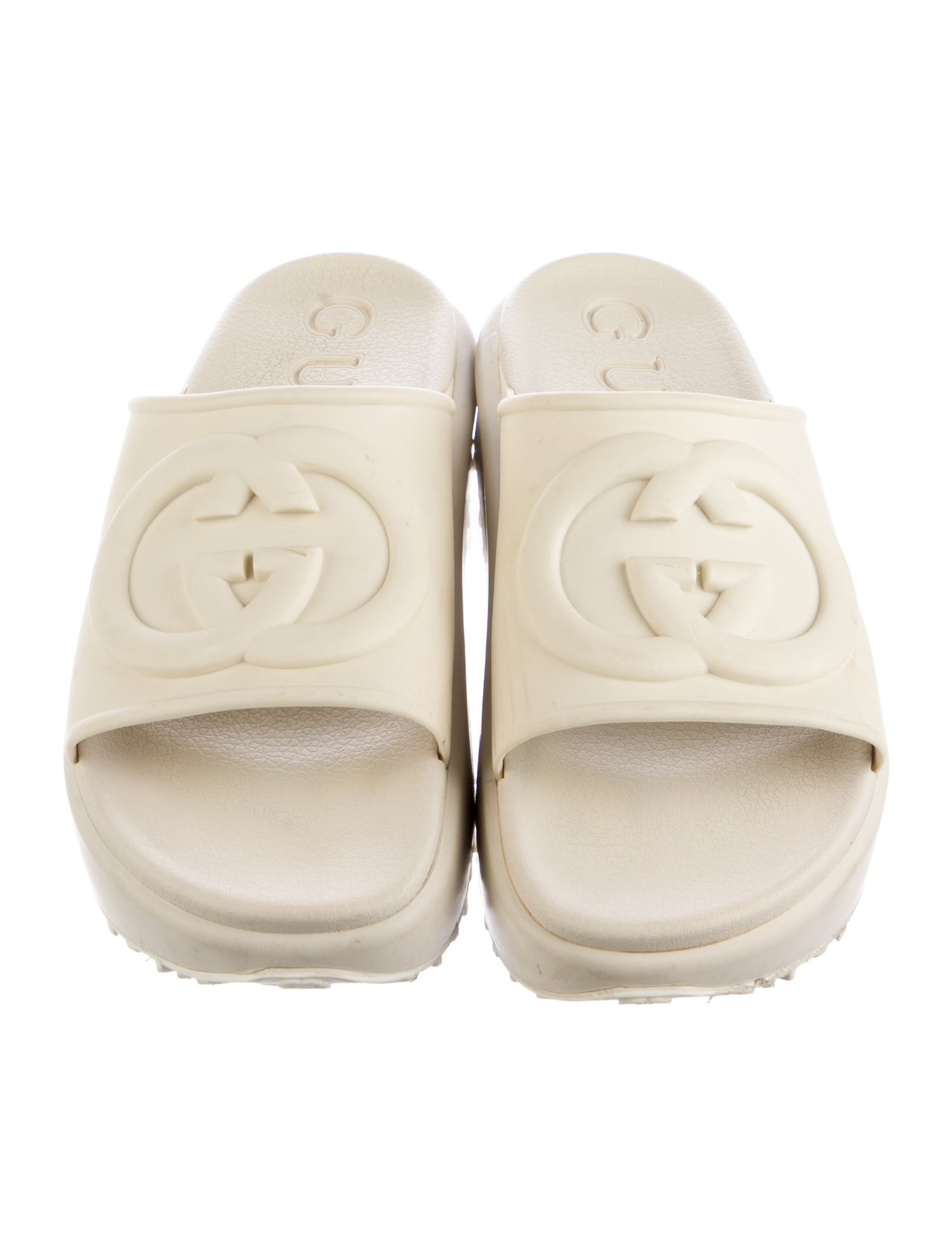 Gucci Interlocking G Logo Rubber Slides