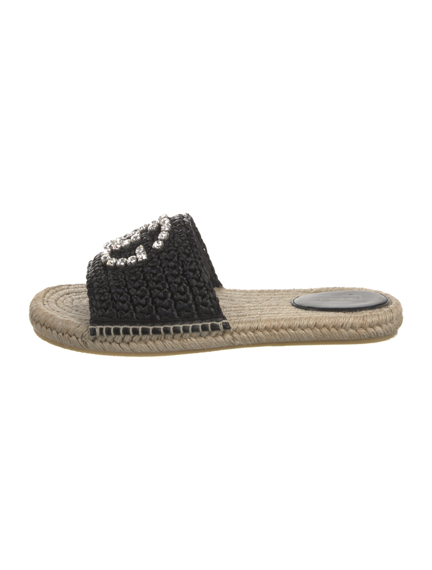 Gucci Double G Logo Straw Espadrilles