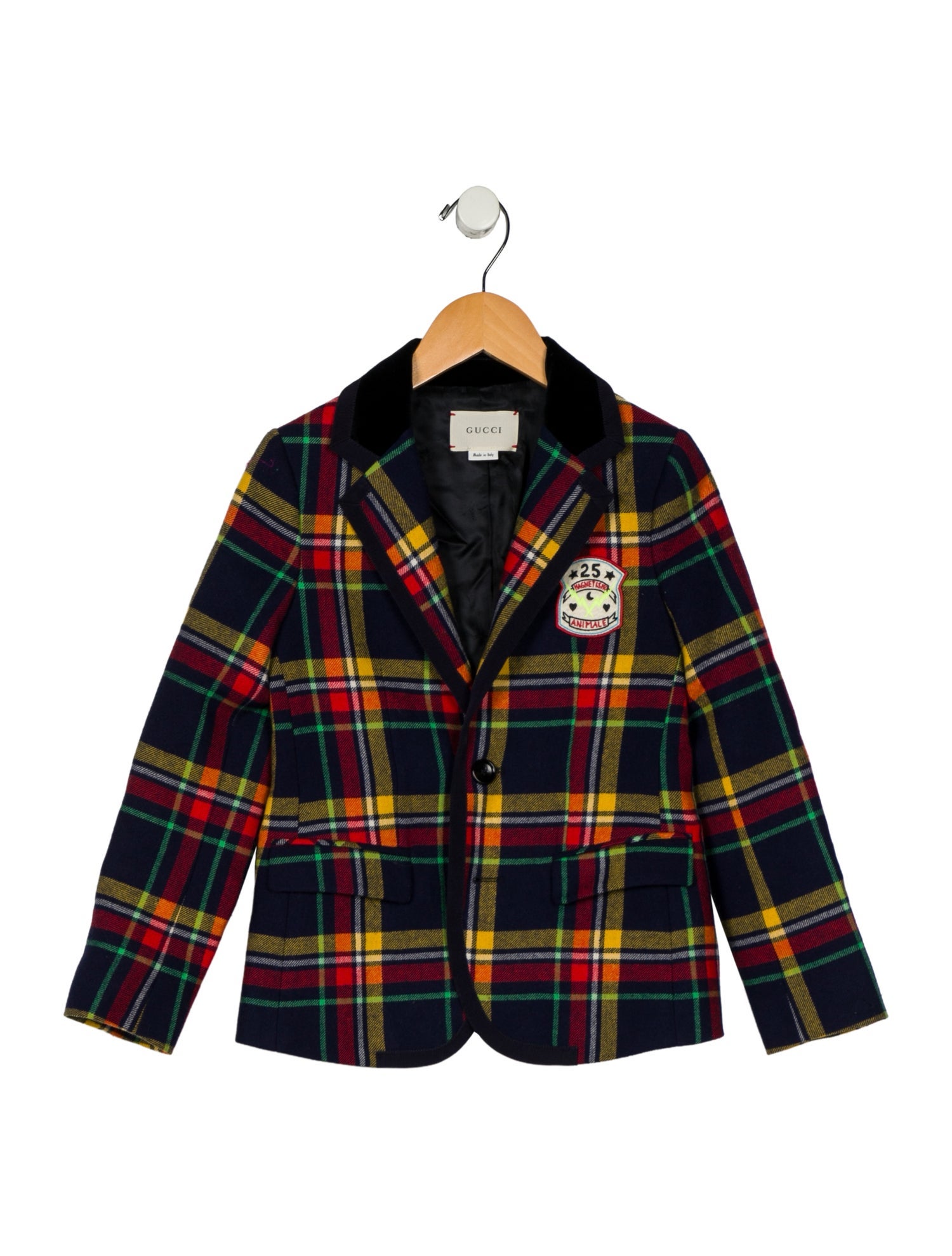 Gucci Boys Plaid Blazer