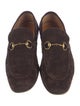 Gucci Web Accent Suede Dress Loafers