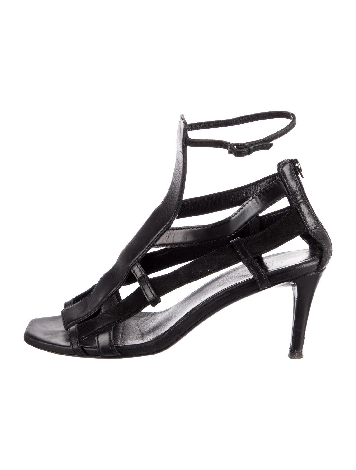 Gucci Leather T-Strap Sandals