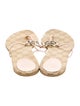 Gucci GG Canvas Leather Flip Flops