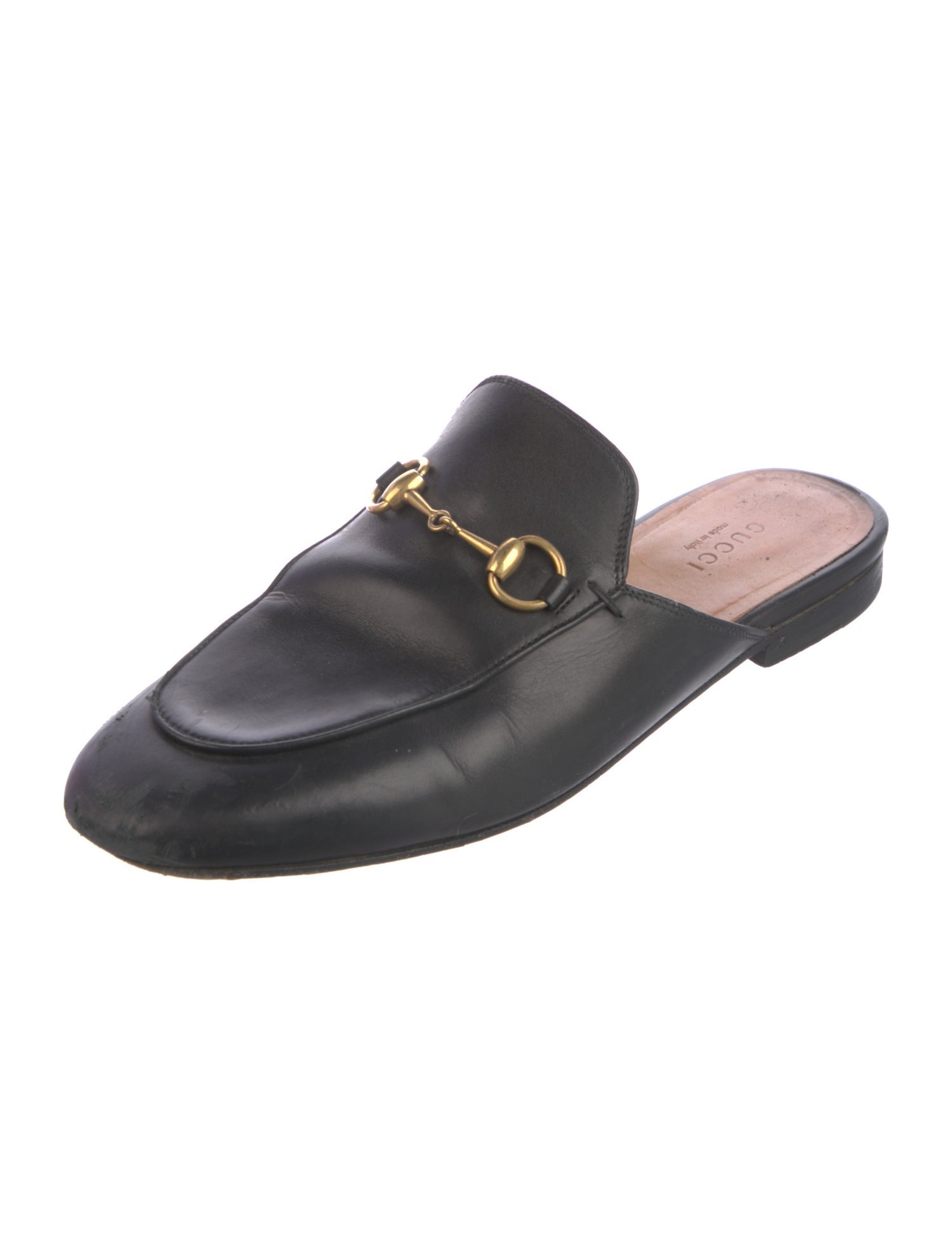 Gucci Horsebit Accent Leather Mules