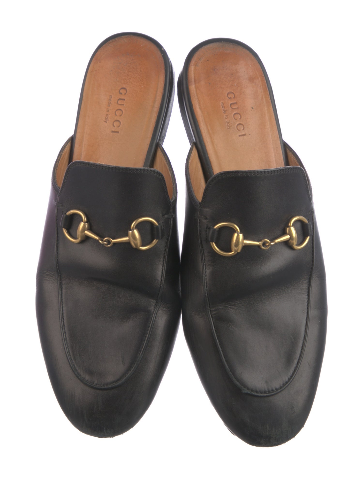 Gucci Horsebit Accent Leather Mules