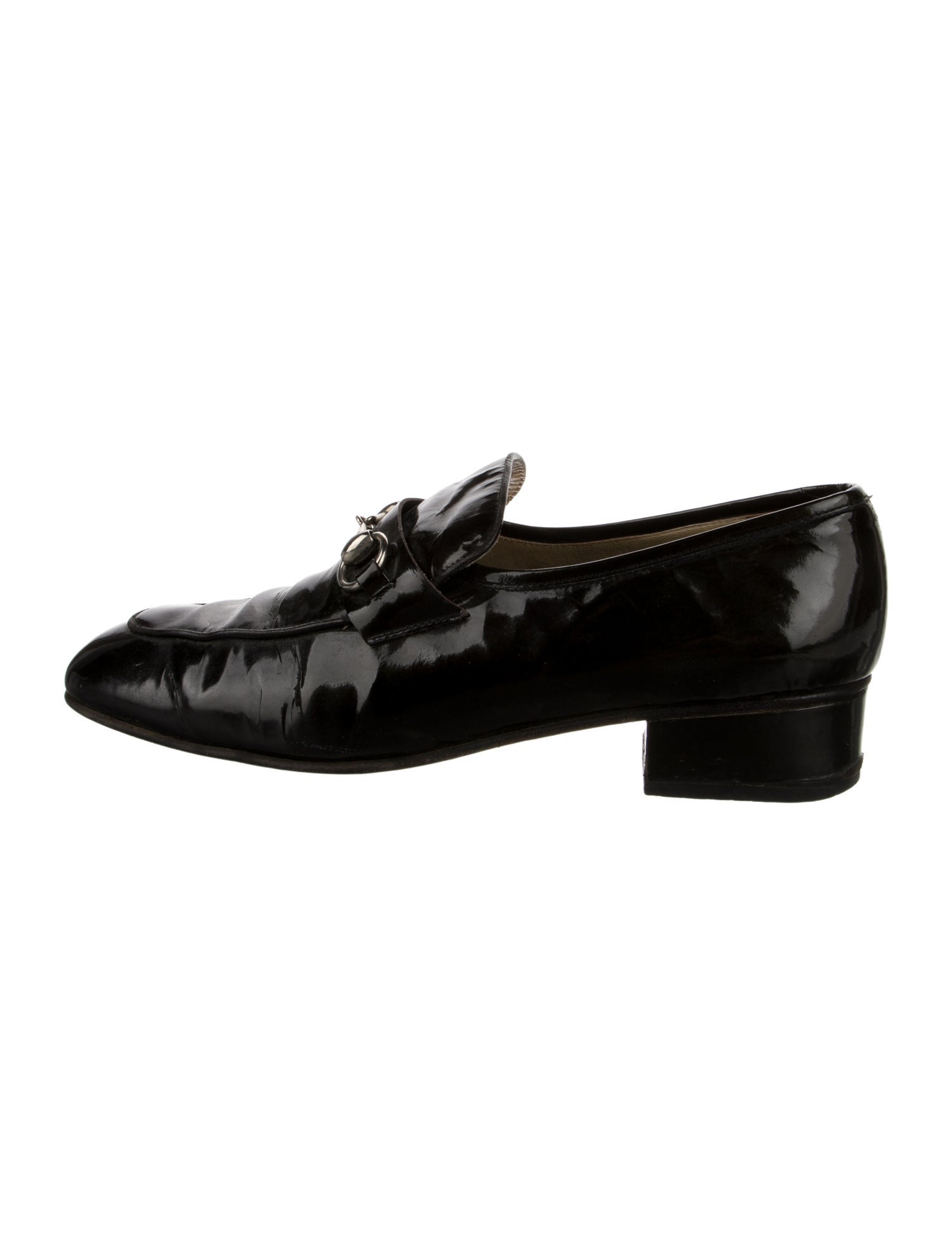 Gucci Horsebit Accent Patent Leather Loafers
