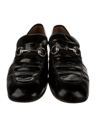 Gucci Horsebit Accent Patent Leather Loafers