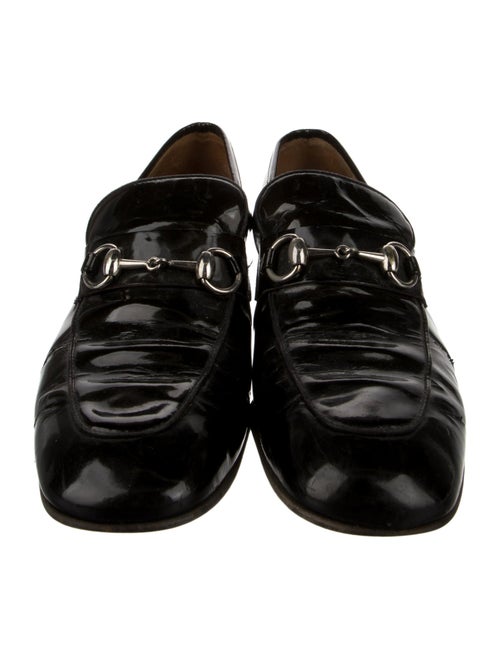 Gucci Horsebit Accent Patent Leather Loafers