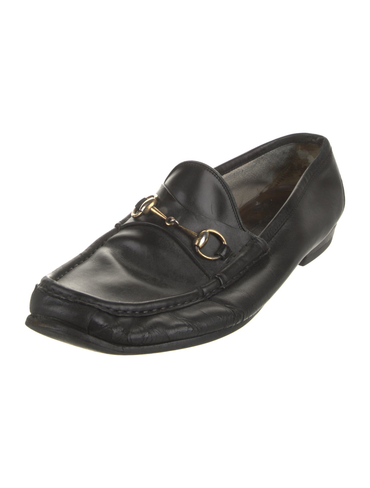 Gucci Horsebit Accent Leather Loafers