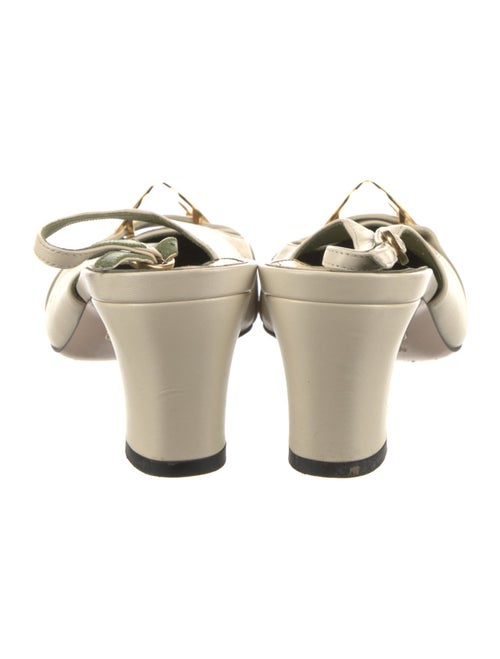 Gucci 1955 Horsebit Accent Leather Slingback Pumps