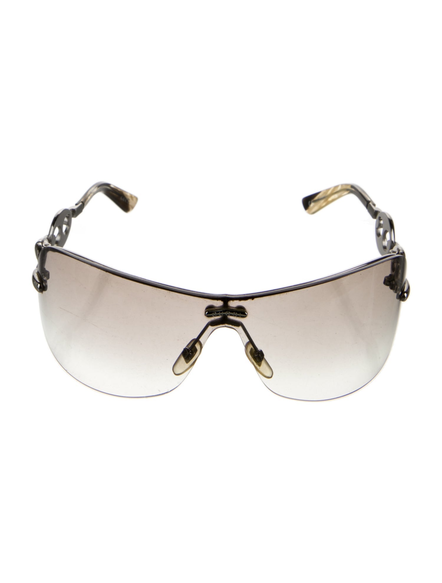 Gucci Marina Chain Accent Shield Sunglasses