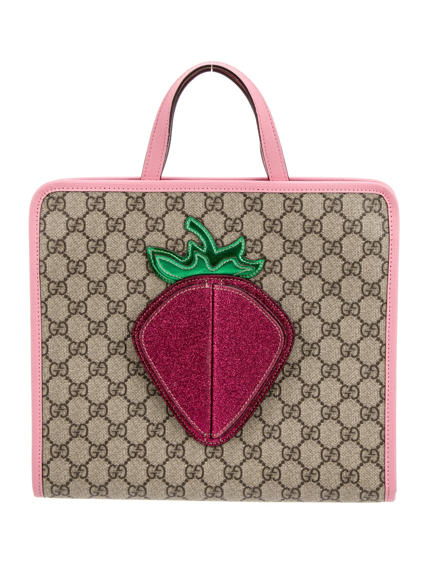 Gucci Girls' GG Supreme Strawberry Tote