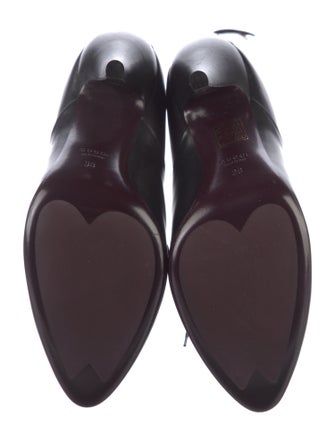 Gucci Interlocking G Logo Leather Lace-Up Boots