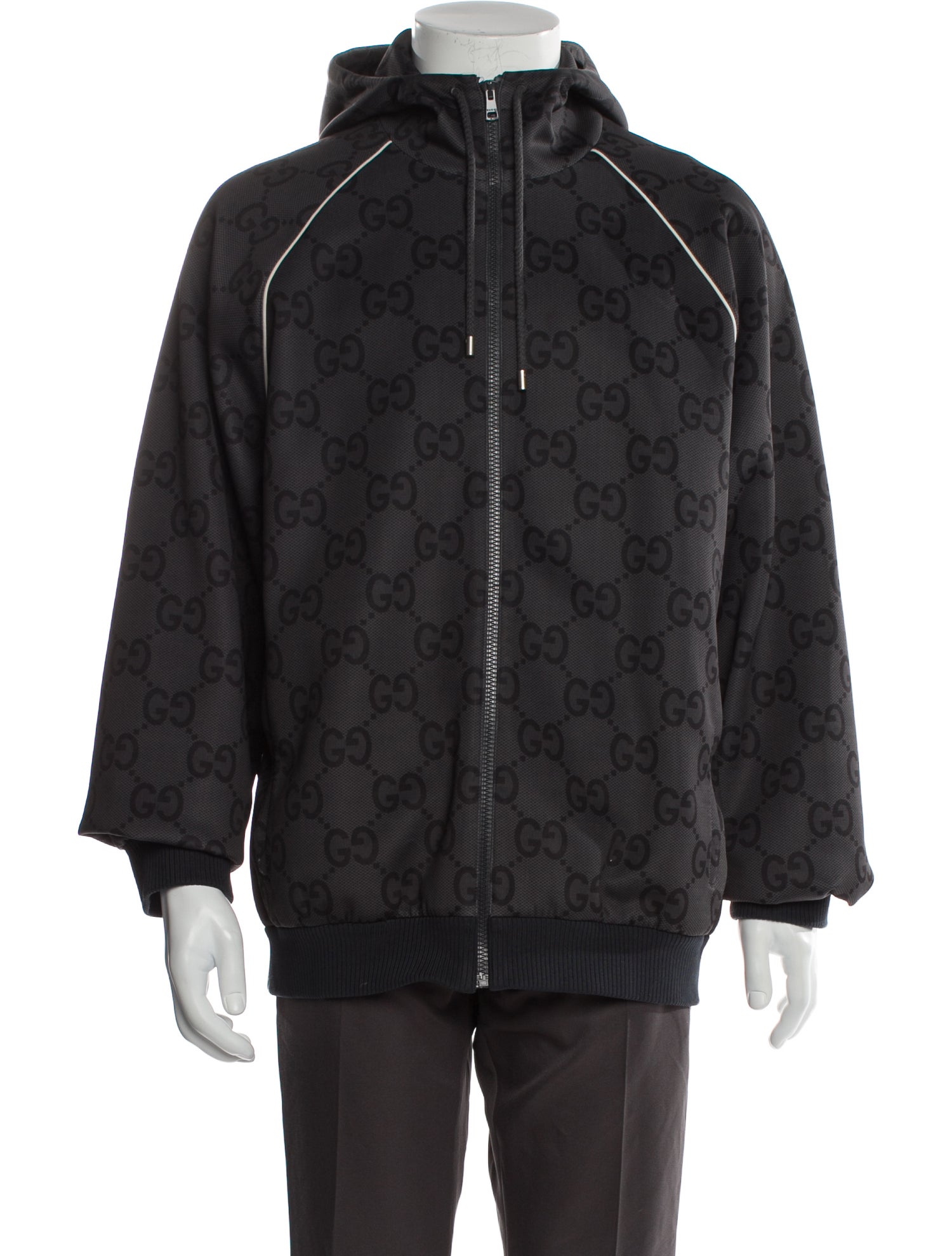 Gucci Jumbo GG Mock Neck Hoodie