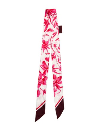 Gucci Silk Floral Print Scarf