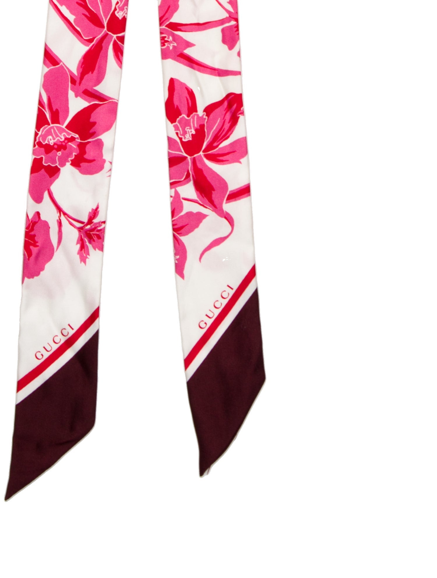 Gucci Silk Floral Print Scarf