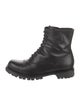 Gucci Interlocking G Logo Leather Combat Boots