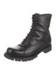 Gucci Interlocking G Logo Leather Combat Boots