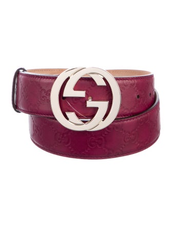 Gucci Interlocking G Logo Leather Belt