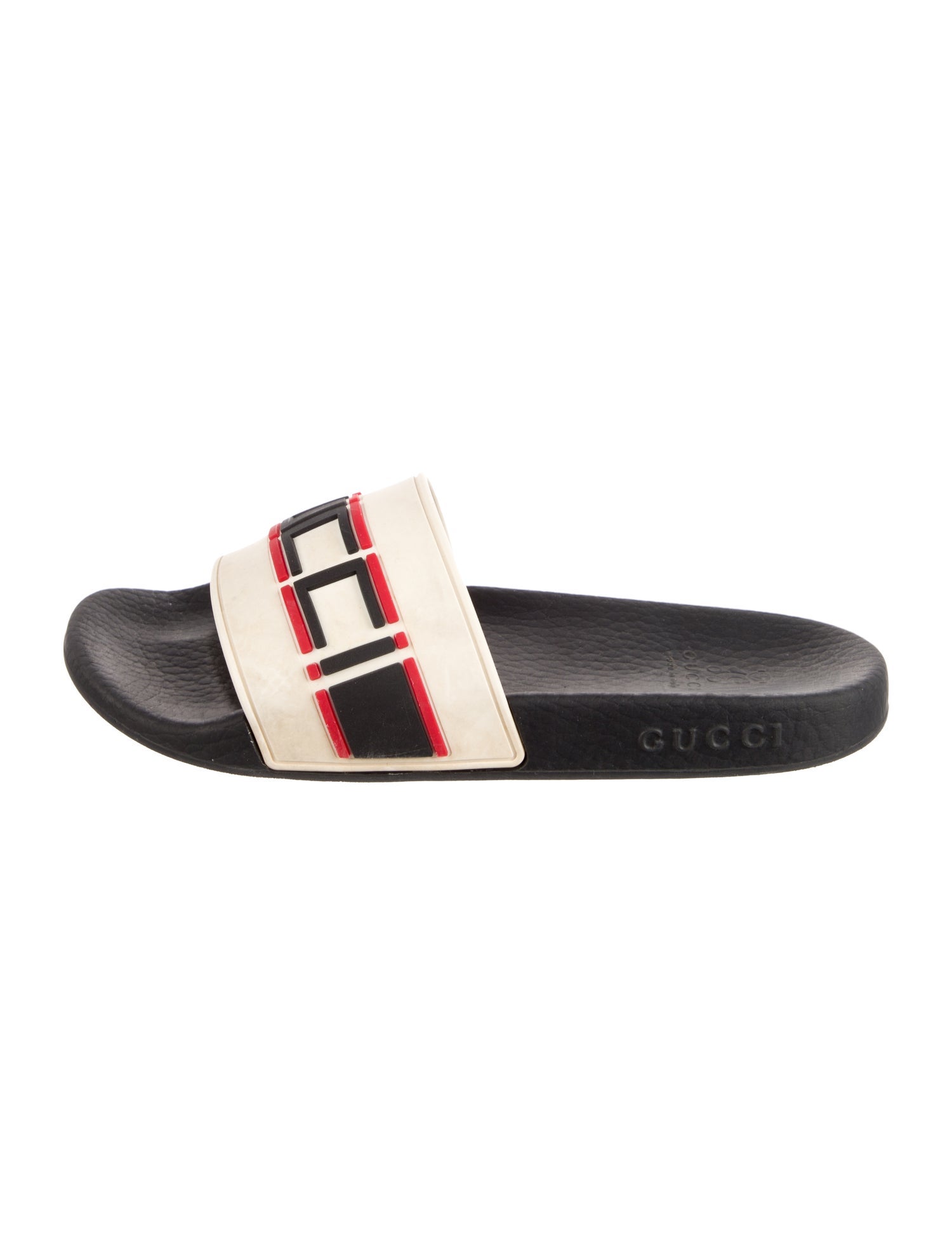Gucci Kids' Rubber Logo Slides
