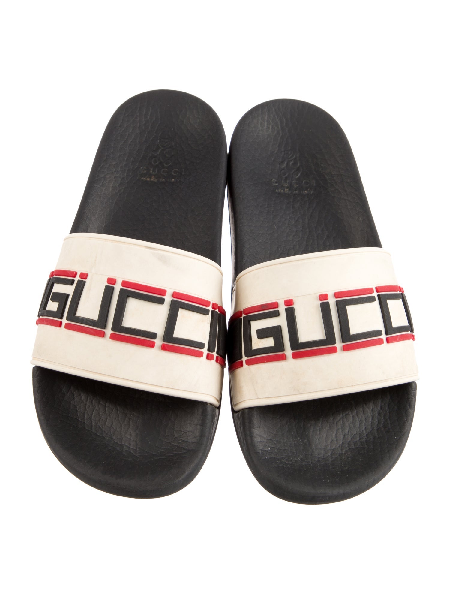 Gucci Kids' Rubber Logo Slides