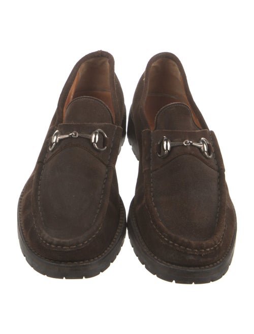 Gucci Horsebit Accent Suede Loafers