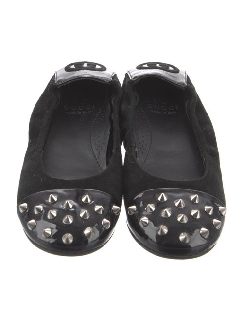 Gucci Horsebit Accent Suede Ballet Flats