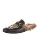 Gucci Horsebit Accent Leather Slippers