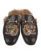 Gucci Horsebit Accent Leather Slippers