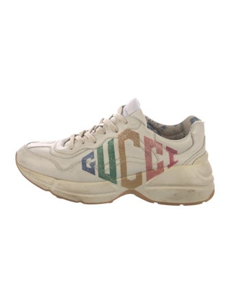 Gucci Leather Printed Chunky Sneakers