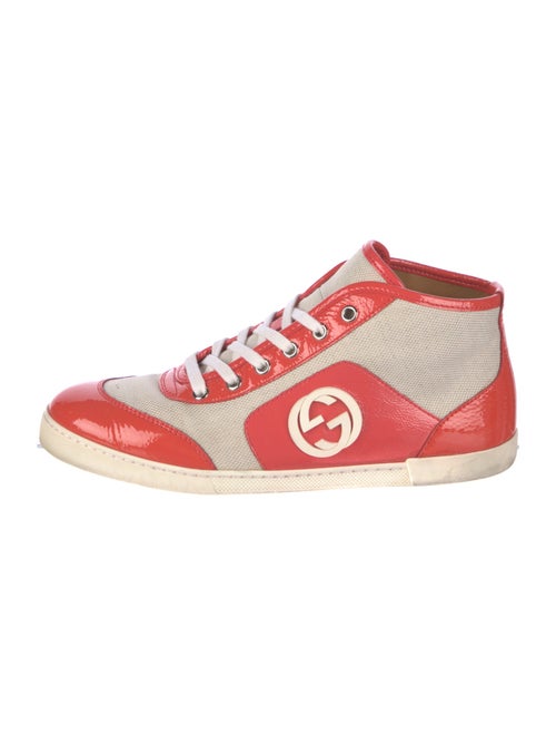 Gucci Sylvie Web Accent Patent Leather Sneakers
