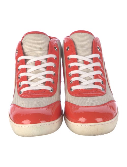 Gucci Sylvie Web Accent Patent Leather Sneakers