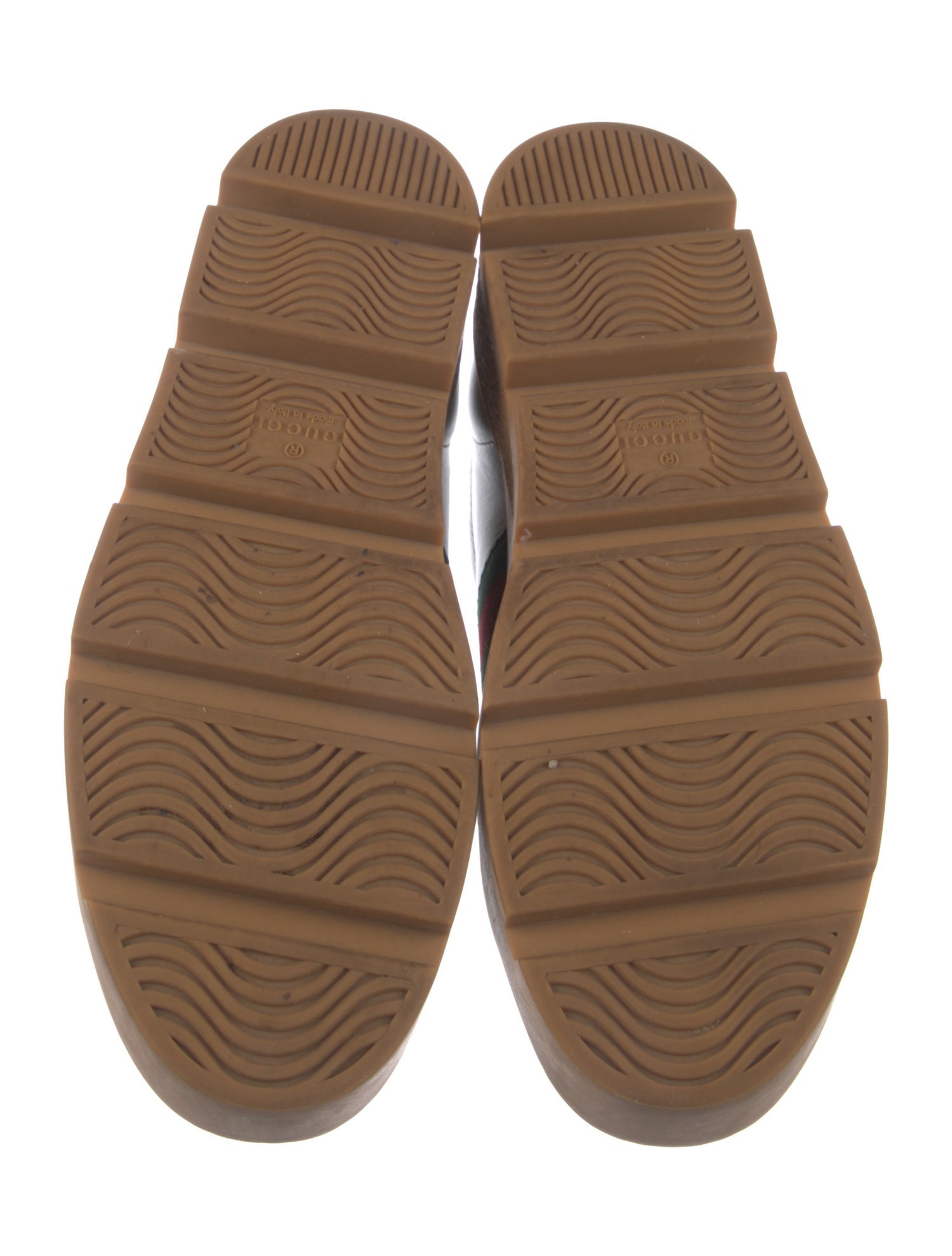 Gucci Web Accent Leather Sneakers