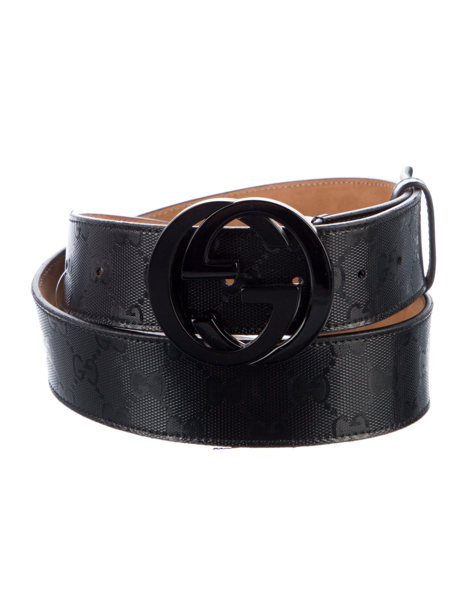 Gucci GG Imprimé Patent Leather Belt