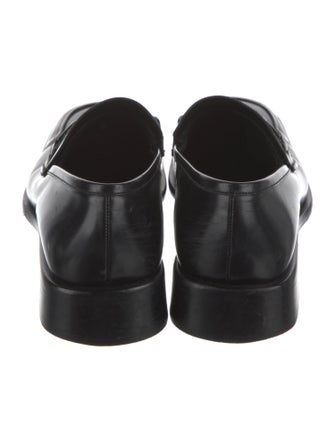 Gucci Web Accent Leather Loafers