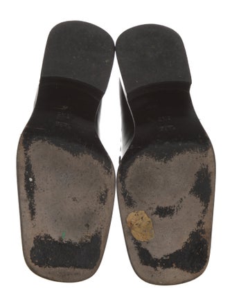 Gucci Web Accent Leather Loafers