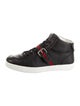 Gucci Web Accent Leather Sneakers
